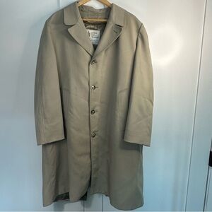 🎆 Vintage London Fog tan khaki trench coat with zippered lining 42 regular NYC